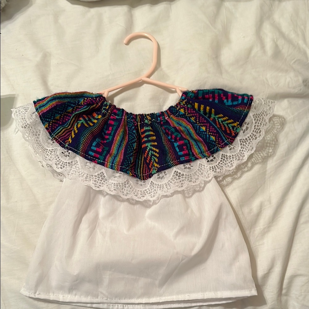 Colorful Ruffled Baby Dress with Lace